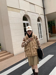 羽绒马甲女2022秋冬新款加厚保暖连帽马夹外穿坎肩图片