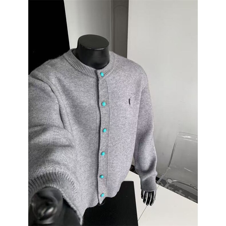 绿松石棒球服外套男春秋季新款简约针织开衫男潮M5016-P74，女装短外套，星座208-5