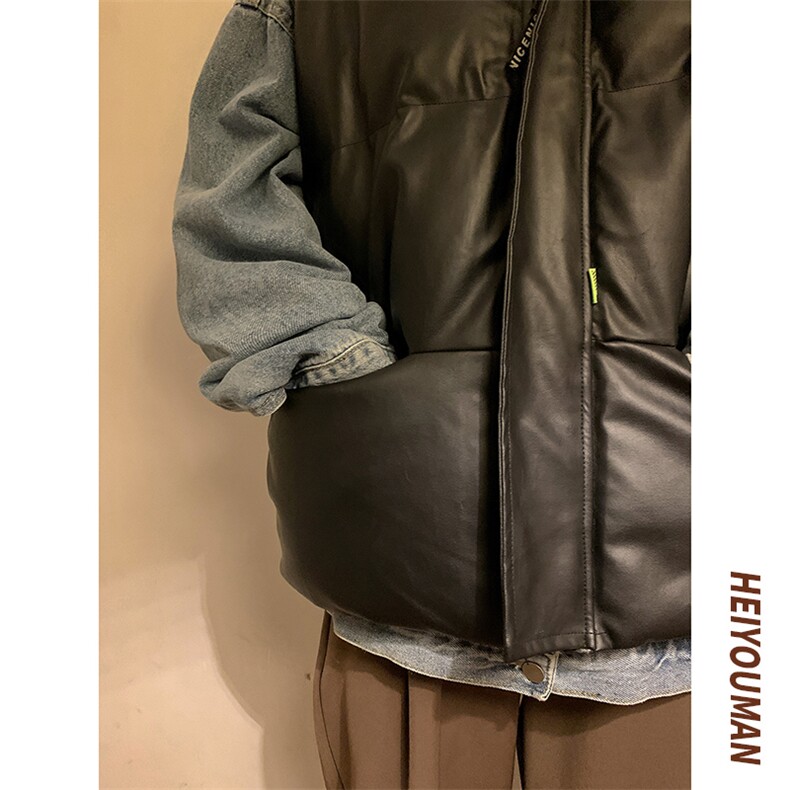 日系马甲棉服男女冬季潮牌宽松加厚立领坎肩外套HY22P85,男装棉衣,电商A102B