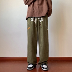 703-K300-特P28秋季美式印花休闲长裤包边包条，男装休闲裤，星座703