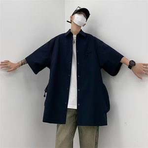 夏季新款衬衫潮流慵懒男方领衬衫AT36P35图片