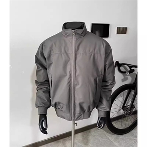 抖音得物 美式潮休闲夹克春季立领纯色复古工装加厚棉服外套AMY01图片