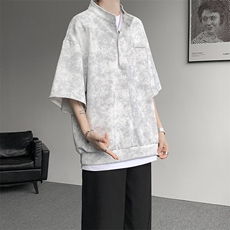 可拆开卖！立领POLO衫短袖t恤套装男生休闲运动青少年搭配帅气夏，男装T恤，电商B312