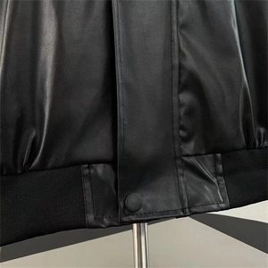 美式PU皮衣棉服男士高街潮牌加绒加厚外套机车服夹克Y1011/P76图片