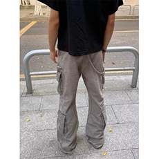 炮弹多口袋工装牛仔裤男小众潮牌做旧设计感宽松阔腿裤子NQ37，男装牛仔裤，星座1116A（原606A-3）