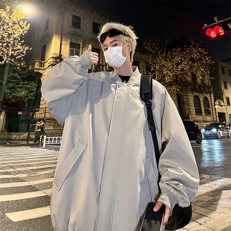 高品质连帽夹克男潮流宽松休闲外套A161-9299-P70,男装夹克,电商A161
