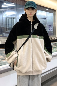 2024冬上新加绒加厚棉衣羊羔绒休闲连帽外套男女 986-P110控价158图片