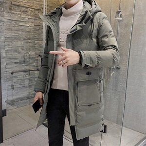 2021新款棉衣男中长款加厚冬季外套男士帅气羽绒棉衣服DS271T图片