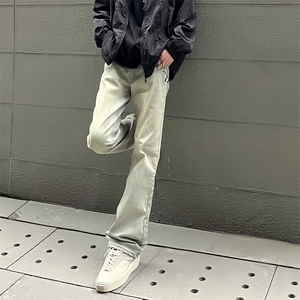 现货高品质泥黄微喇男女款牛仔裤XZ610A-1-Y028-P50图片