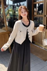 现货！26年春装新款优雅知性小香风套装7718-P165K228，女装套装/套裙，2D112