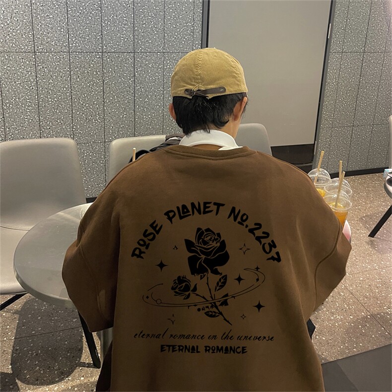 特P25控48秋冬新款男士圆领卫衣宽松休闲日常百搭上衣WQ2456,男装卫衣,电商B370