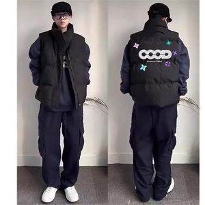 1506/QA2140/P56街头黑色俄式双帽卫衣男款秋冬设计感图片