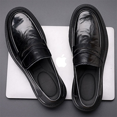 X4254-245男鞋头层牛皮秋季新款男士商务休闲皮鞋男，男鞋皮鞋，星座1407-3