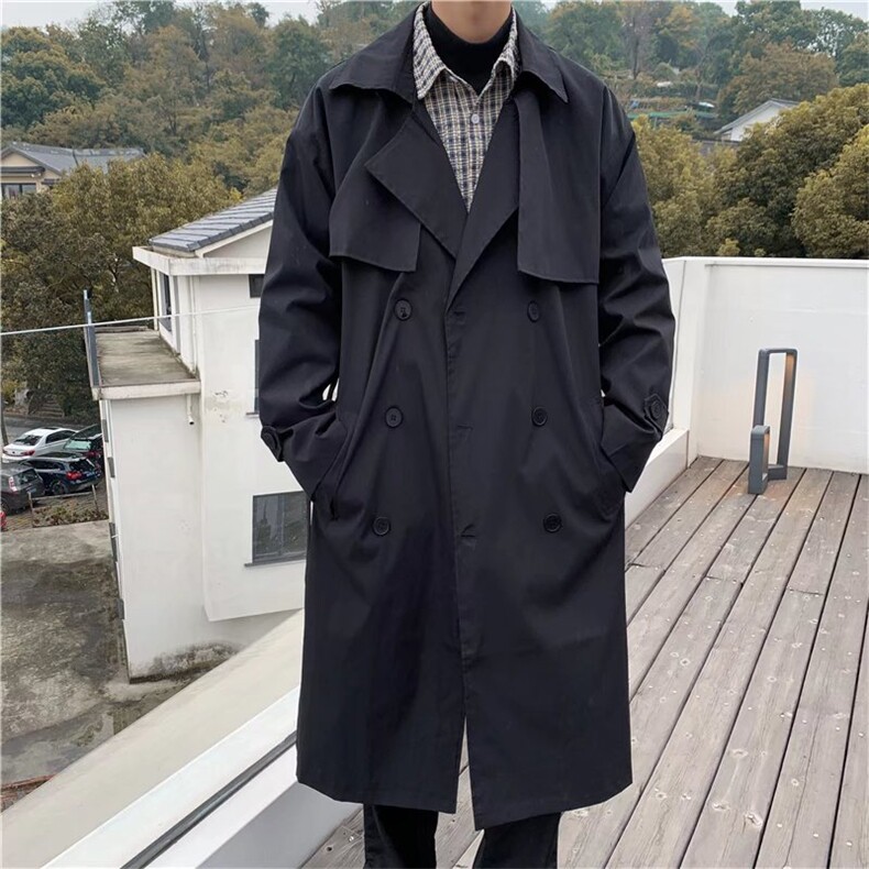 港风休闲男士春季风衣长款双层FJK8805P65,男装风衣,星座1116-2