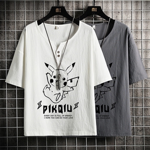 TY61078-P30 v领亚短袖t恤男大码半袖半截袖图片