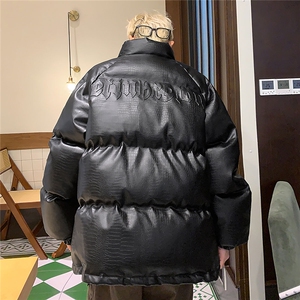 港风鳄鱼纹钢印字母设计棉衣男MY77093P120控168 抖音控198图片