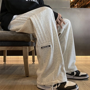 2024春款休闲运动卫裤男美式针织直筒裤子715-6-BX09P55（控78）图片