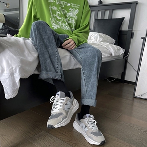 现货春款百搭直筒牛仔裤男ins宽松休闲裤子   A080-9231-P30控48图片