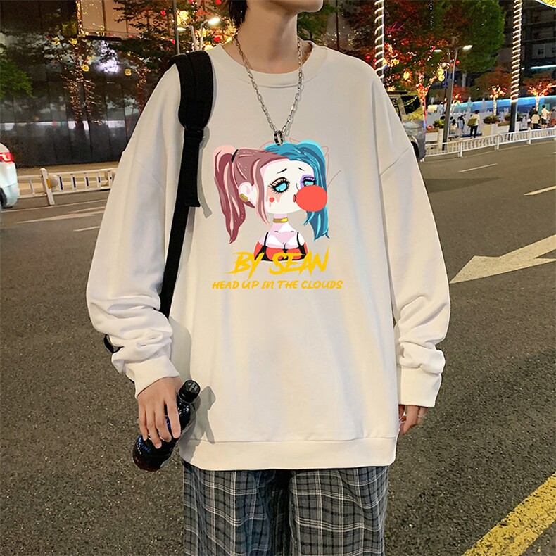 S6298-P28秋季圆领卫衣男大码韩版宽松长袖外套,男装卫衣,电商A040