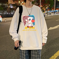 S6298-P28秋季圆领卫衣男大码韩版宽松长袖外套，男装卫衣，电商A040