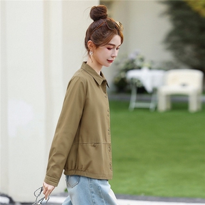 短外套女水洗棉外套图片