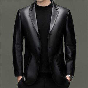 BG886秋冬新款海宁男士绵羊皮真皮皮衣皮西服休闲男装外套图片