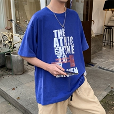 夏季中性大码港风青少年宽松t恤学生短袖半袖体恤A422-1-DT10-P28，男装T恤，电商A422-1