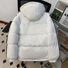 冬季潮流条纹五防立领加绒加厚棉衣情侣撞色棉服外套MY8899-p78，男装棉衣，星座610B-1