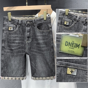 抖音直播夏季牛仔短裤男高端刺绣弹力YKK拉链休闲五分裤DK871-P60图片