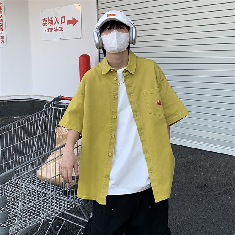 特P45无差价新款时尚夏款休闲衬衫-UF3C2075港风,男装衬衫,电商A003