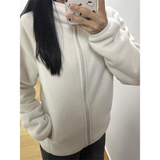 高品情侣保暖羊羔绒双层复合摇粒绒立领夹克外套男女A1262-P56，男装夹克，星座1505