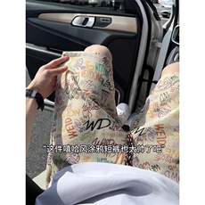 B221美式ins高街暗黑宽松民族风五分裤短裤LK25541-特P28控58，男装休闲裤，电商B221