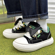 2024新款男鞋低帮港风厚底面包鞋小白鞋包头鞋男，男鞋帆布鞋，电商A223