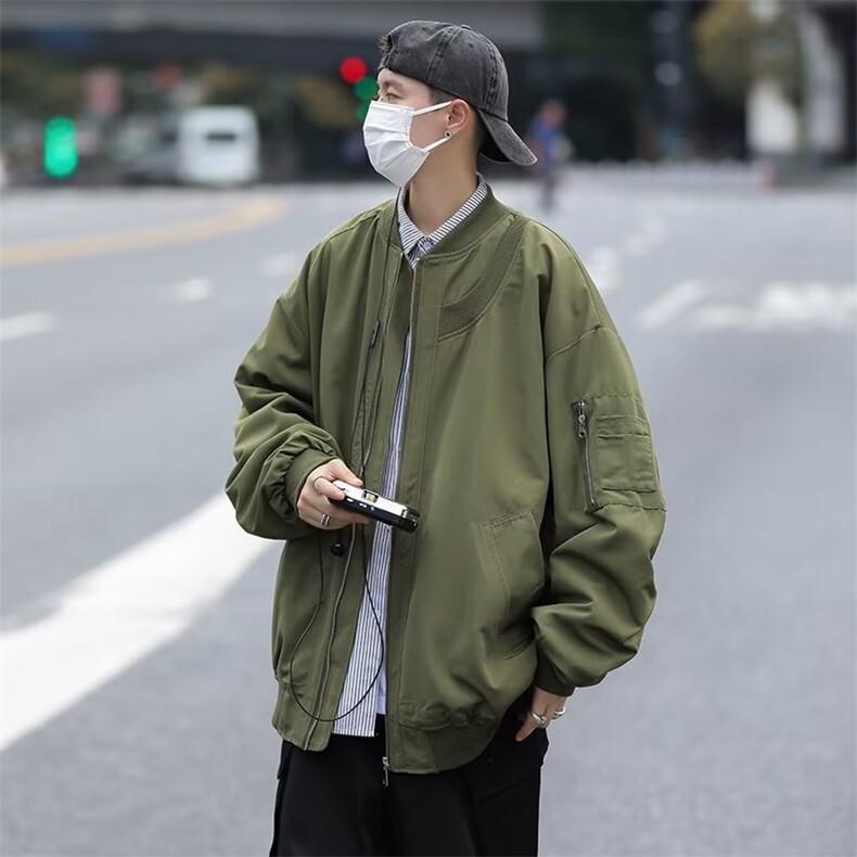 主推美式高街情侣夹克男痞帅潮流宽松百搭棒球服外套JK334-P60,男装夹克,星座1109-3