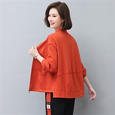 女士休闲卫衣2025春秋新中年妈妈开衫卫衣外套，女装卫衣/绒衫，依恋蒂丝