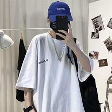 XZ115A-T06200克纯棉男女字母印花大码S-5XL10色T恤衫圆领半袖，男装T恤，星座115A-3