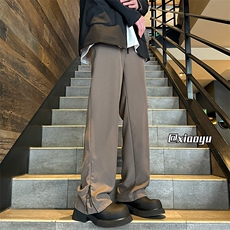 XZ616春季新款脚口拉链设计款冰丝西装裤TY2433P50控68，男装休闲裤，星座512A（原616）