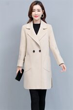 2026年新款高端手缝小个子羊绒大衣女韩版修身羊毛双面呢外套，女装毛呢外套，媚琳依坊