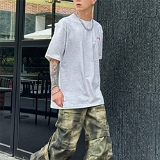 印花美式复古圆领T恤240克纯棉310A-4-T100-特批18，男装T恤，星座310A-4