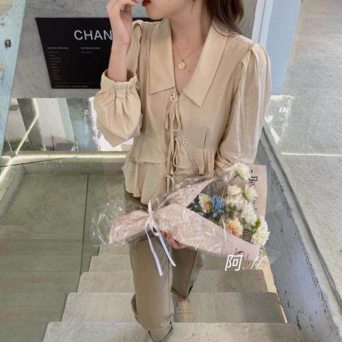 韩版休闲?系带衬衣，其它，阿M