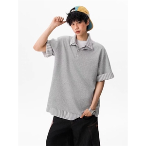 1506-1/TLD9021/P43翻领短袖polo衫男潮牌夏季t恤韩版修身百搭图片