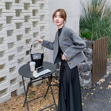 现货尼料短外套612-P170-K238{套装P200-K278}，女装套装/套裙，2C108