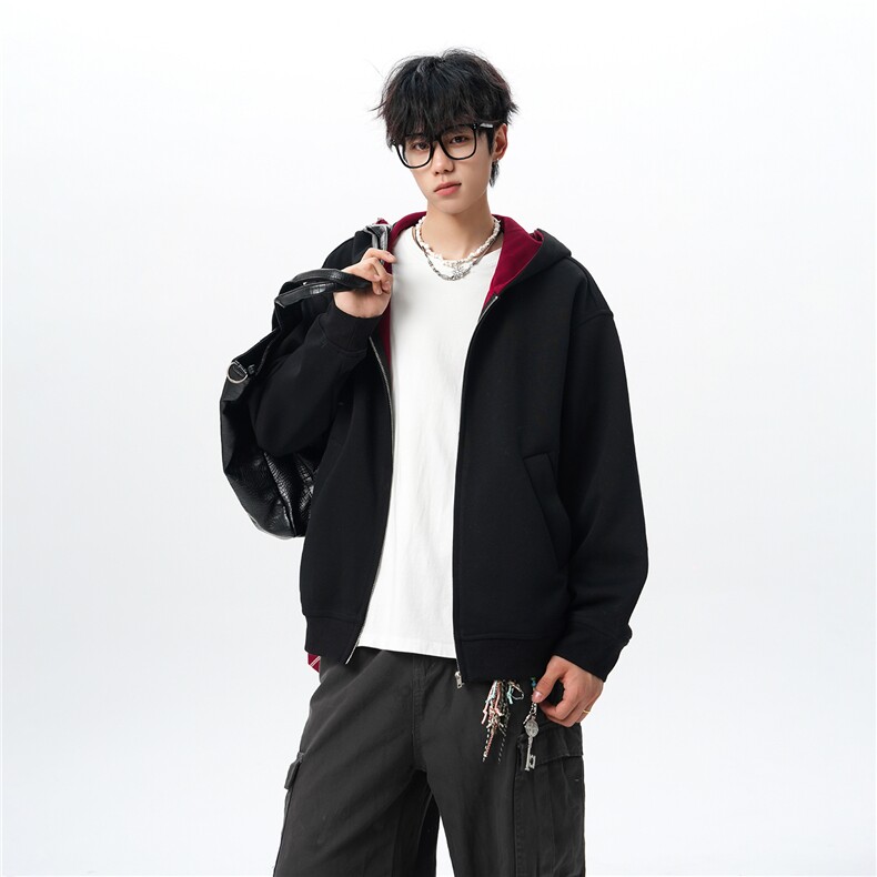 美式座山雕加绒加厚棉服男冬宽松连帽毛领棉衣外套MY18001,男装棉衣,电商B312