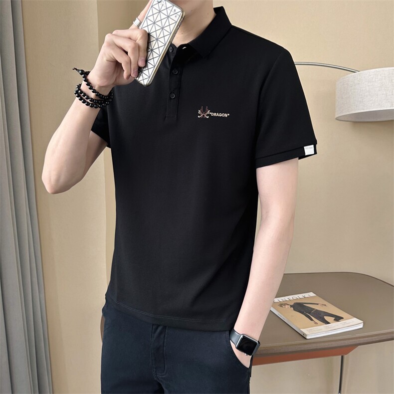 polo衫短袖2025夏季新款修身男士半袖T恤翻领夏装店主无头风,男装T恤,星座414（原B263）