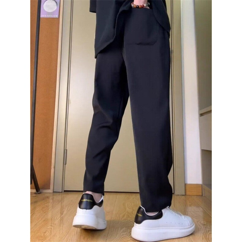 夏季新款垂感西裤男简约设计垂感休闲裤男士直筒裤微锥百搭长裤,男装休闲裤,星座506A