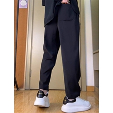 夏季新款垂感西裤男简约设计垂感休闲裤男士直筒裤微锥百搭长裤，男装休闲裤，星座506A