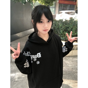 5721-P57原版刺绣贴网纯棉华棉复合休闲加绒卫衣图片