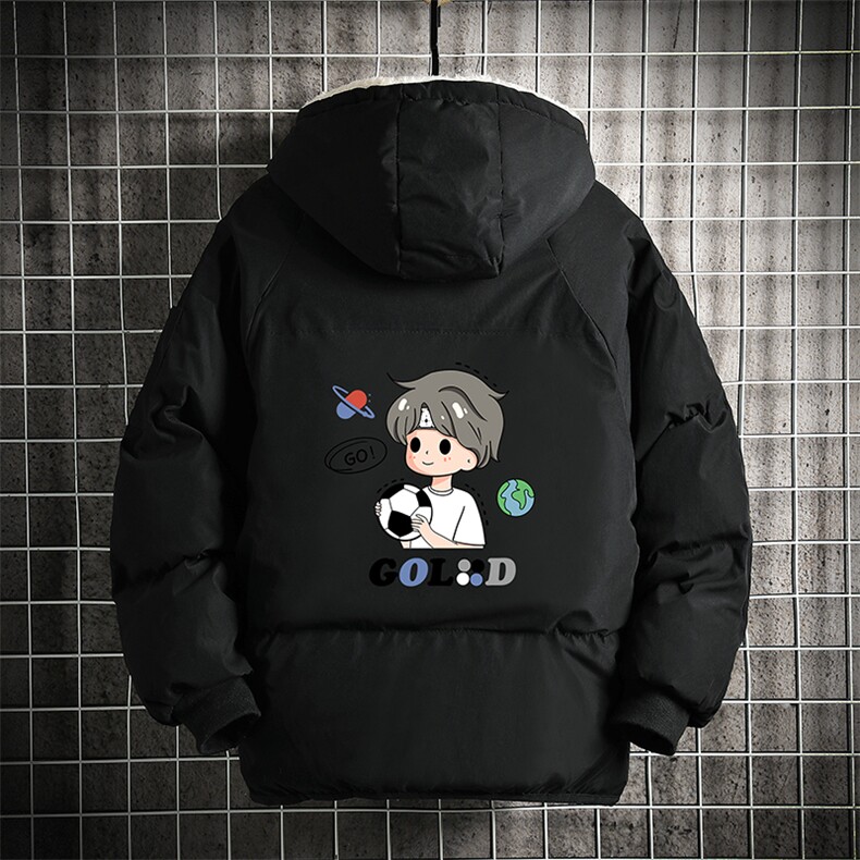 MY16207-P100加厚加绒连帽衣男大码服男面包服男网格挂拍,男装棉衣,电商A040A