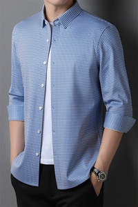 CA10102005钱塘2020-2商务休闲中年男士冬季厚款加绒衬衣P77图片