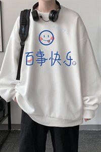 华夫格卫衣圆领卫衣男大码长袖t恤男外套 HW76183-P30加绒款-P40图片
